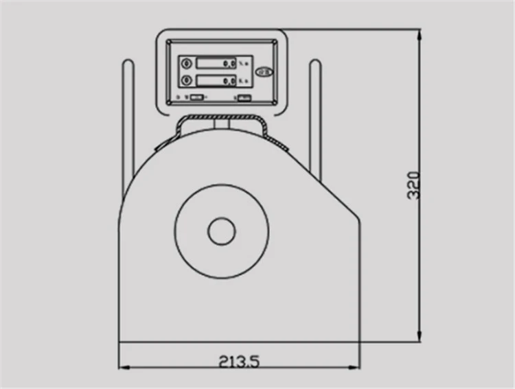 Electric Tension And Torque Calibrator PN-53 Line Drawing